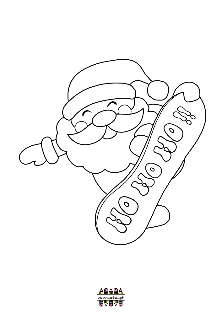 kolorowanki z Mikołajem do druku