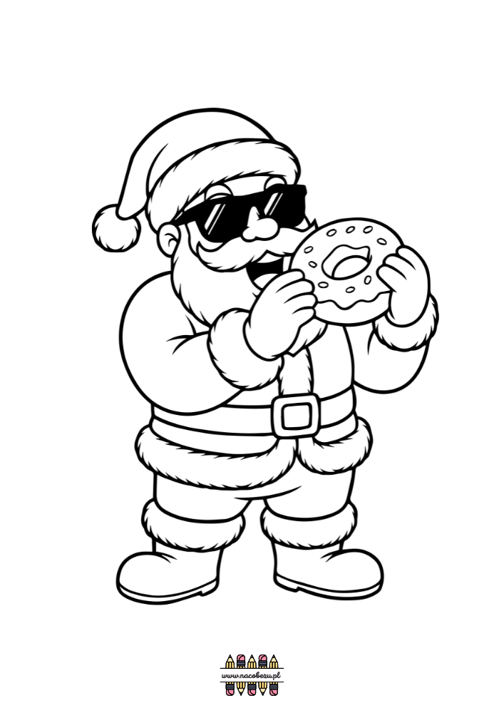 kolorowanki z Mikołajem do druku