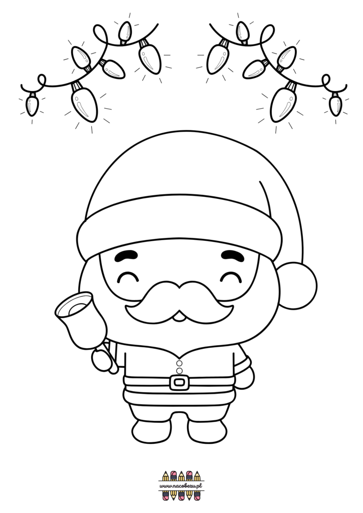 kolorowanki z Mikołajem do druku
