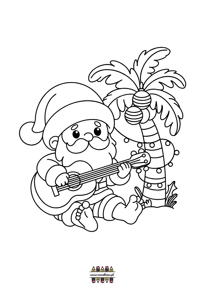 kolorowanki z Mikołajem do druku