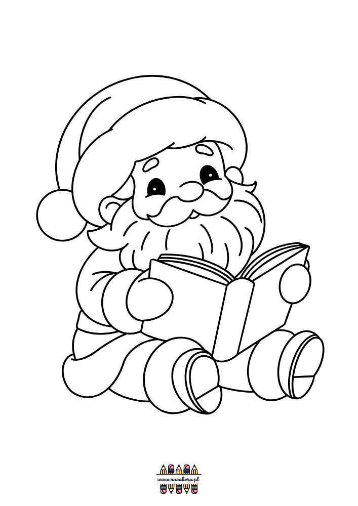 kolorowanki z Mikołajem do druku