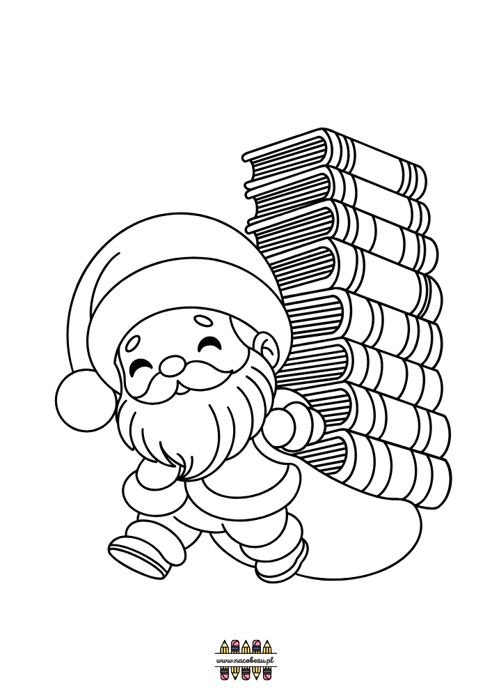 kolorowanki z Mikołajem do druku