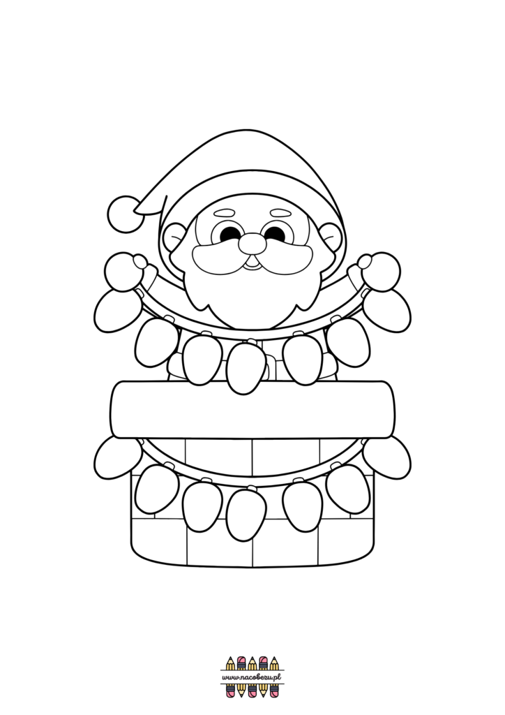 kolorowanki z Mikołajem do druku