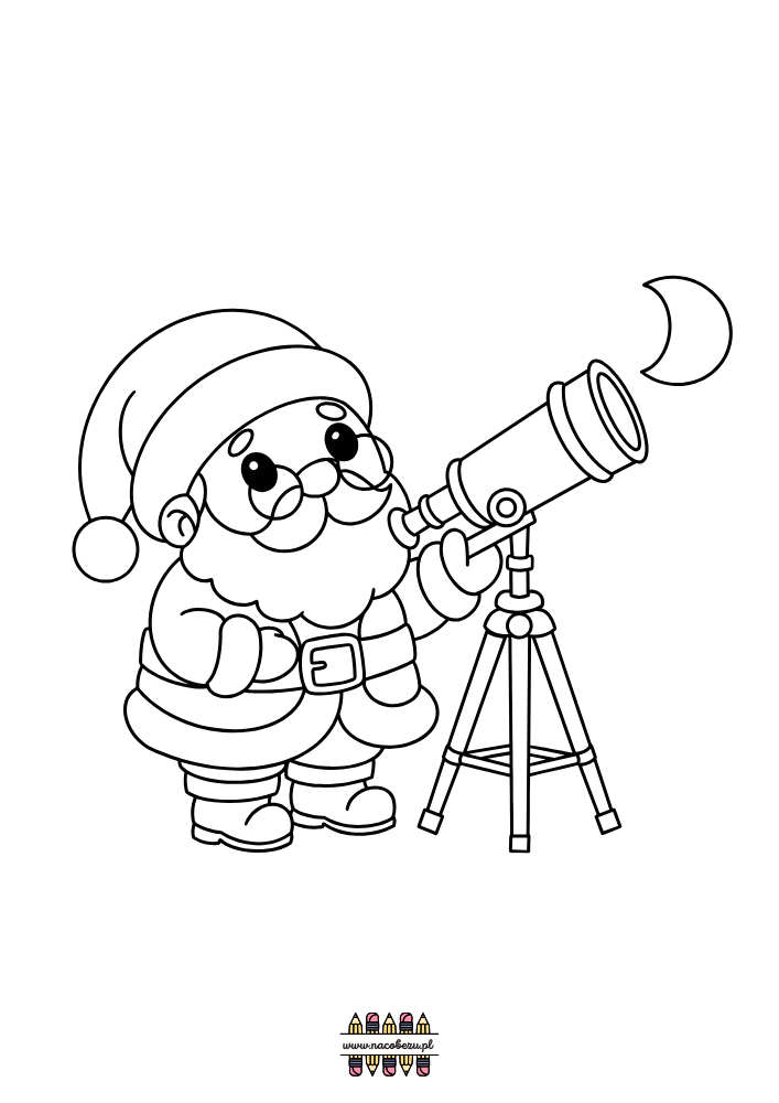 kolorowanki z Mikołajem do druku