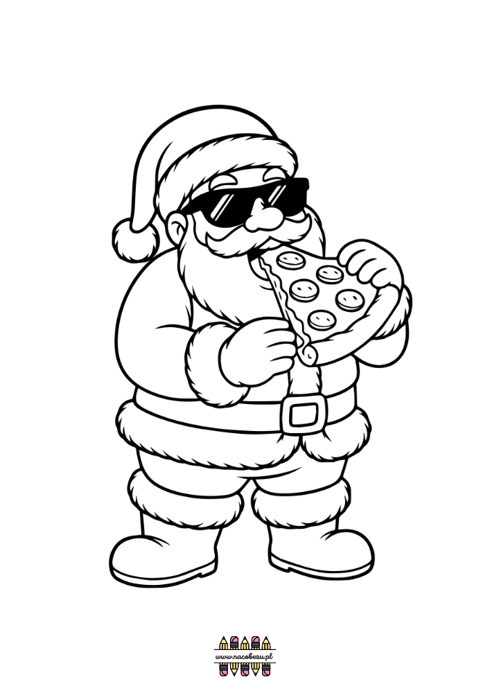 kolorowanki z Mikołajem do druku