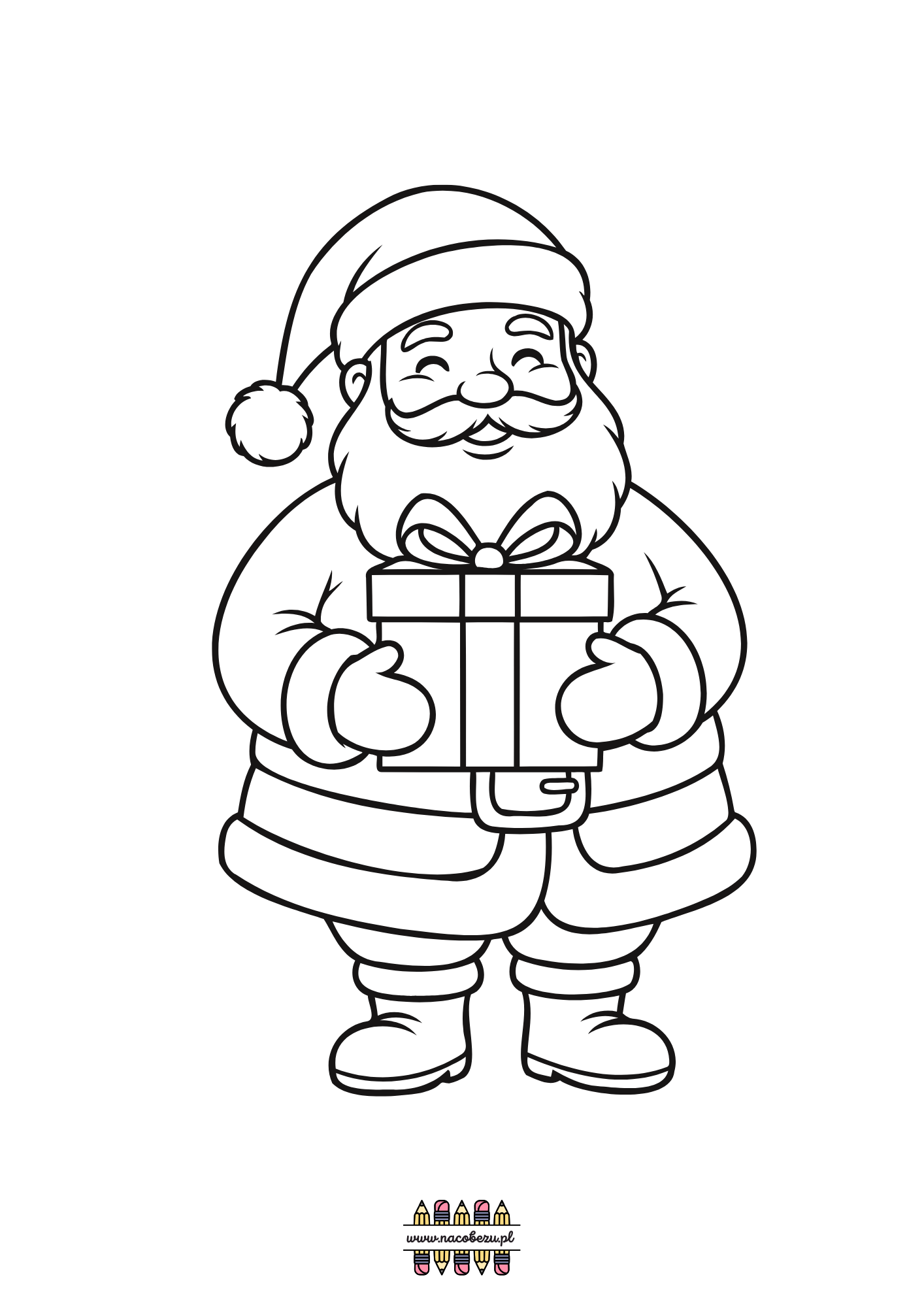 kolorowanki z Mikołajem do druku