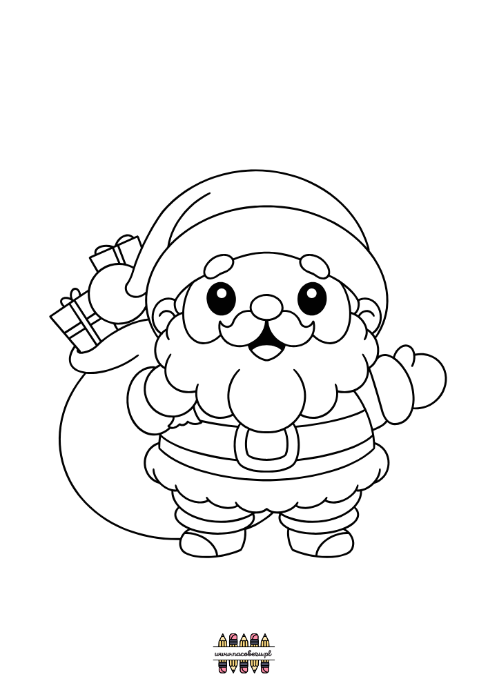 kolorowanki z Mikołajem do druku