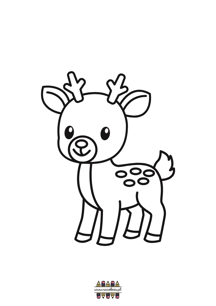 świąteczne kolorowanki renifery do druku dla dzieci