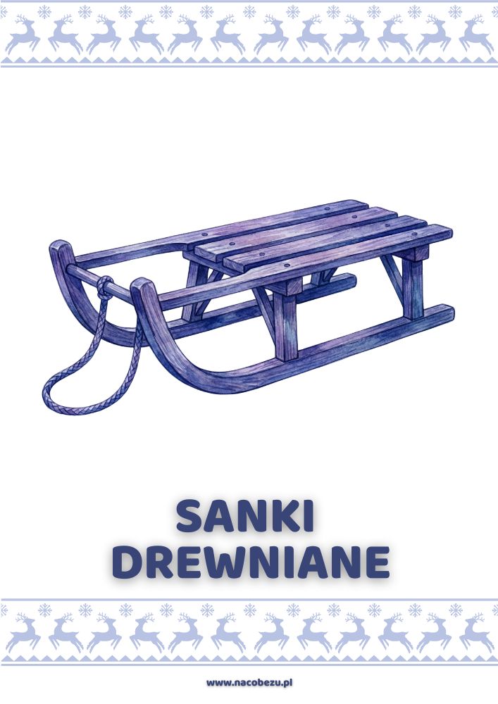 Karty edukacyjne zimowe ubrania i akcesoria