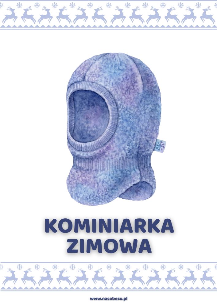karty edukacyjne zimowe ubrania