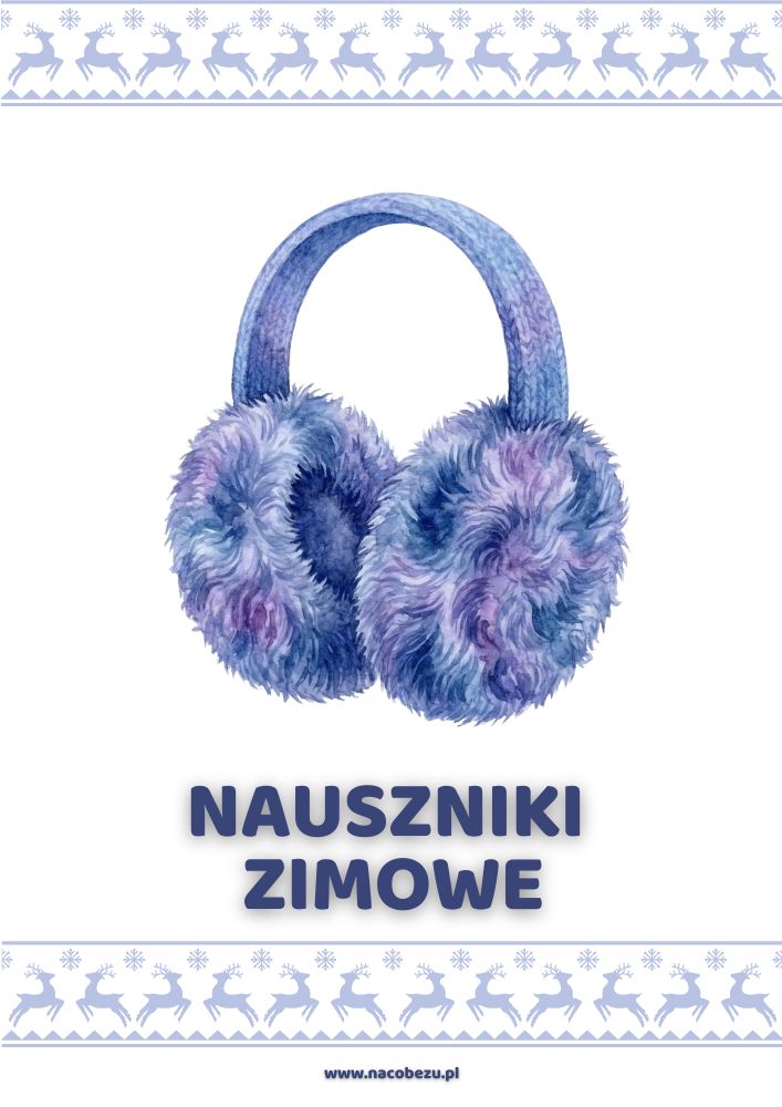 karty edukacyjne zimowe ubrania
