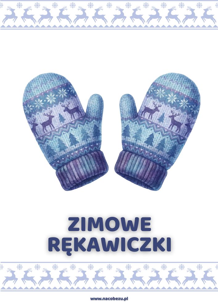 karty edukacyjne zimowe ubrania