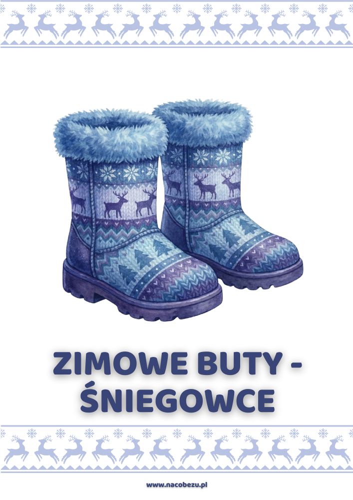 karty edukacyjne zimowe ubrania