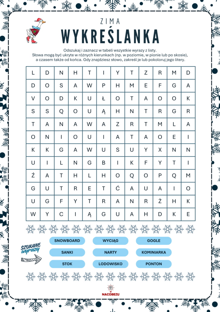 Odszukaj wyrazy zima