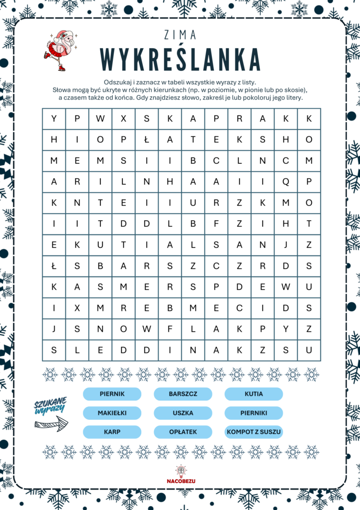 Odszukaj wyrazy zima