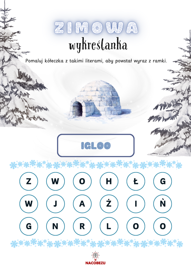 Odszukaj wyrazy zima