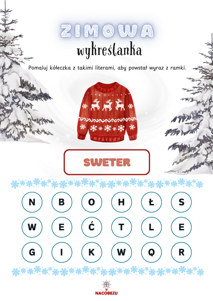 Odszukaj wyrazy zima