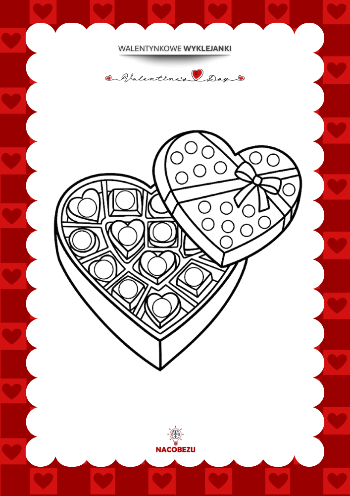 walentynkowe wyklejanki do druku dla dzieci