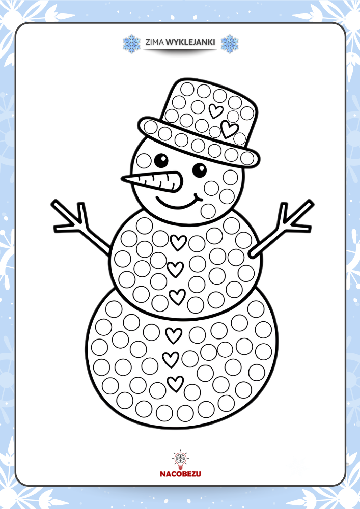 Wyklejanki zimowe do druku