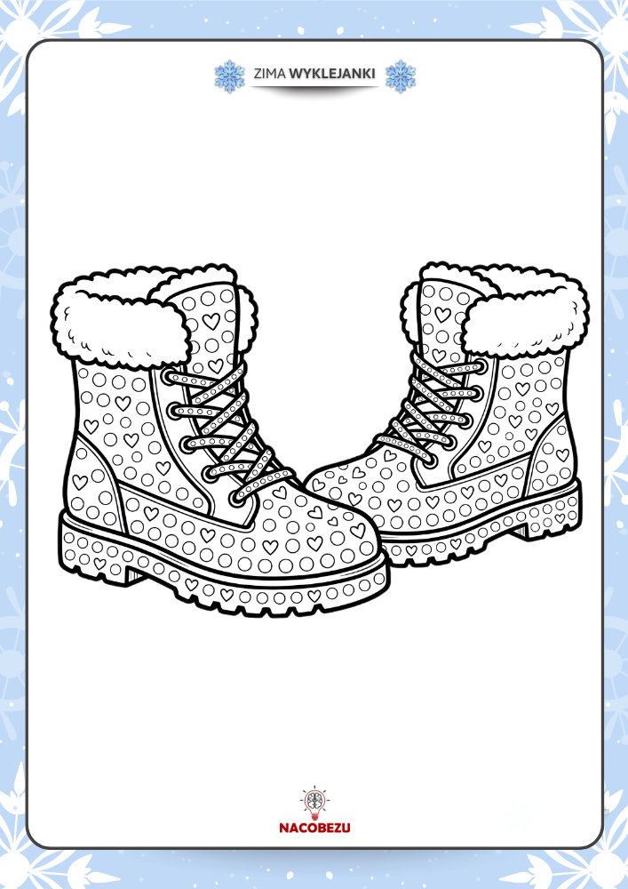 Wyklejanki zimowe do druku