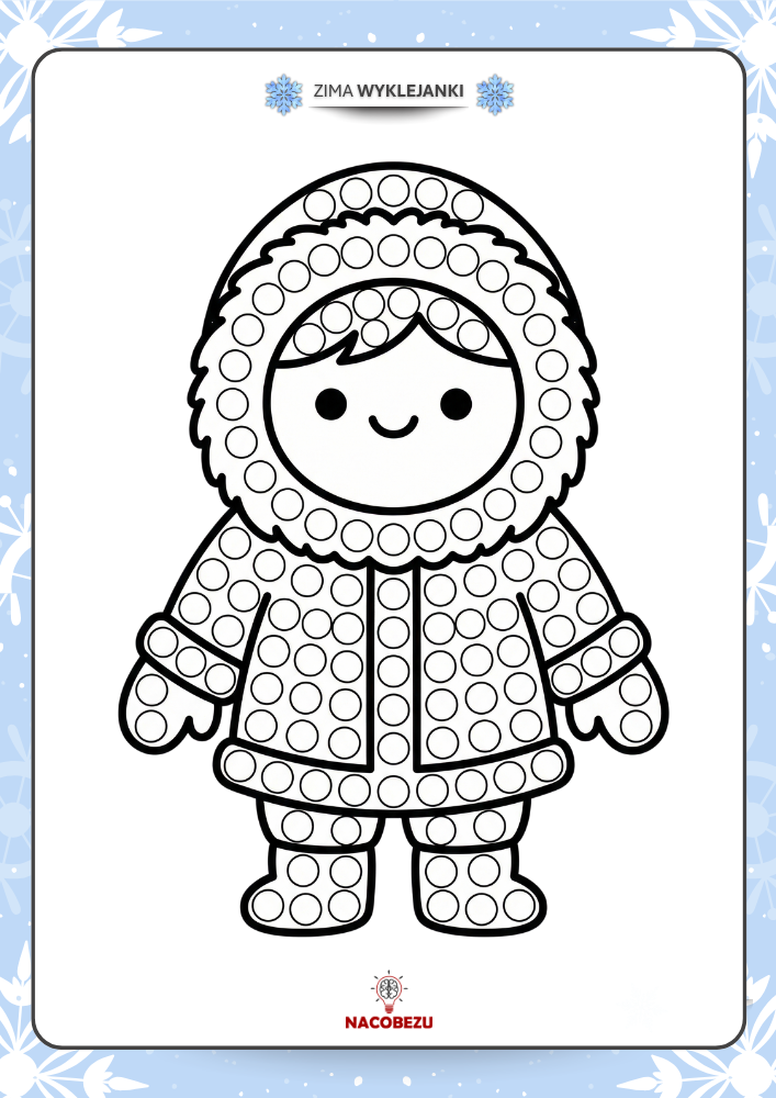 Wyklejanki zimowe do druku