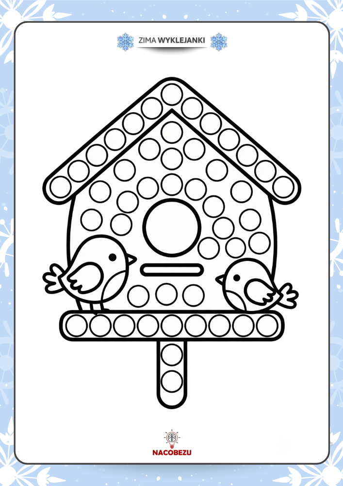 Wyklejanki zimowe do druku