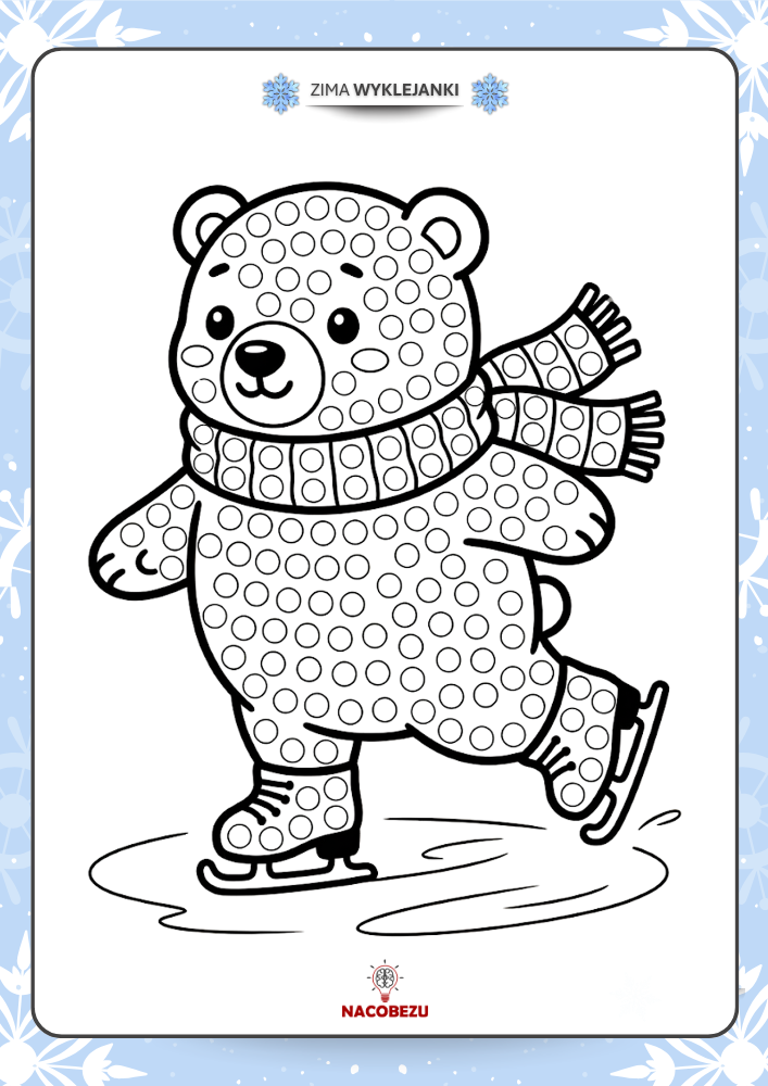 Wyklejanki zimowe do druku
