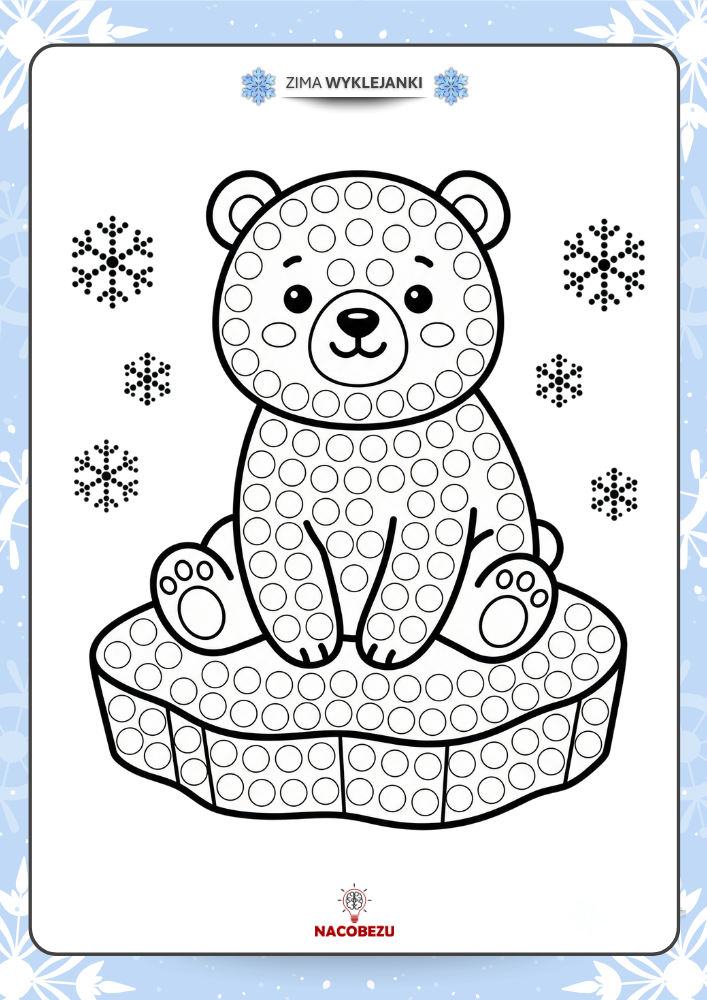 Wyklejanki zimowe do druku