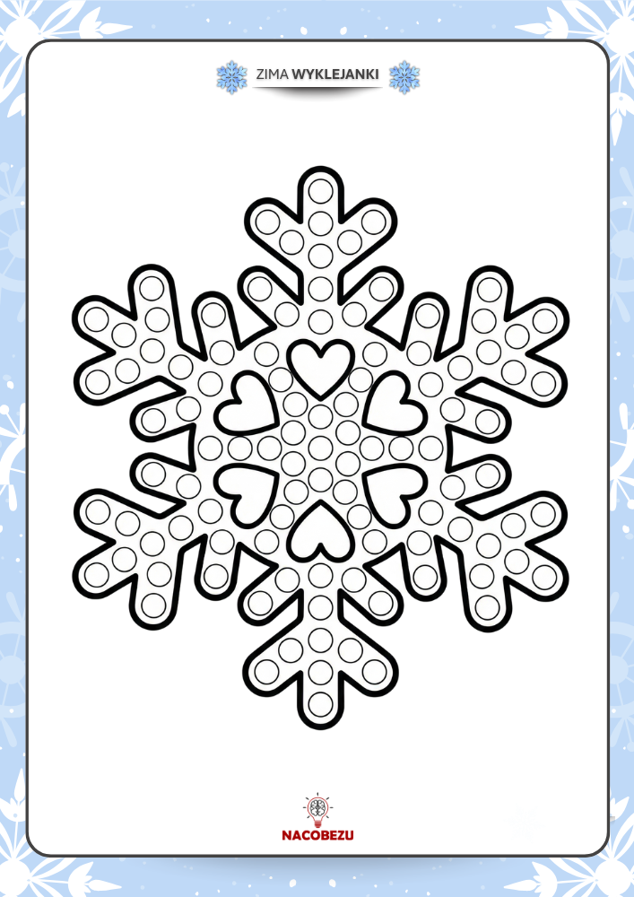 Wyklejanki zimowe do druku