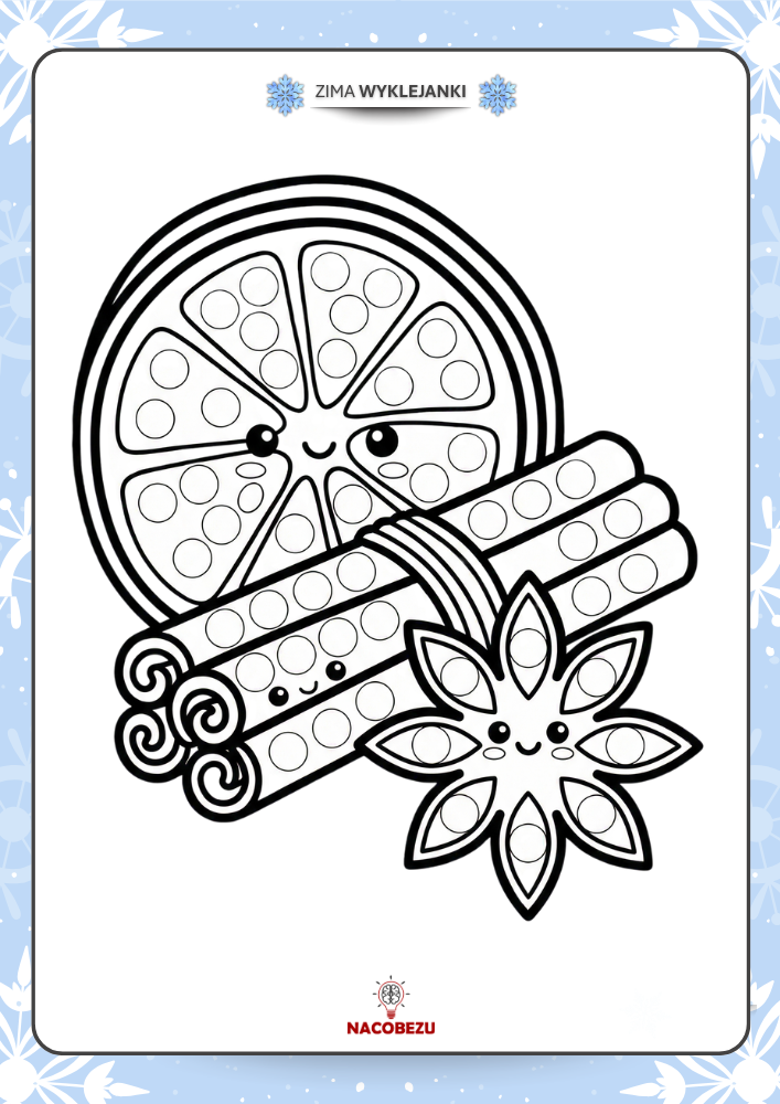Wyklejanki zimowe do druku