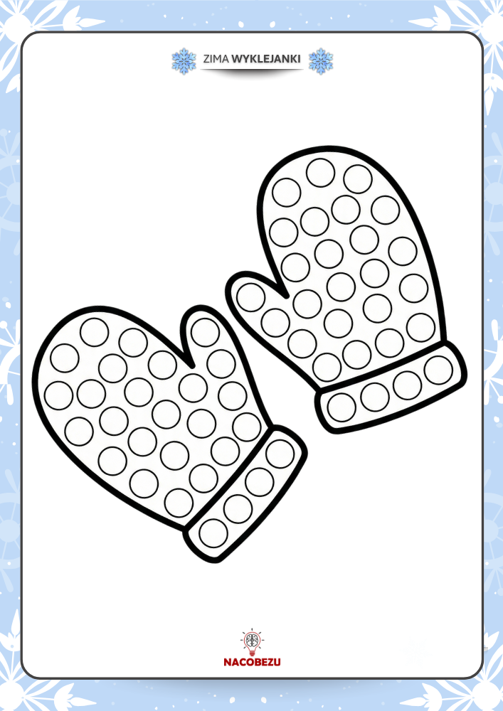 Wyklejanki zimowe do druku