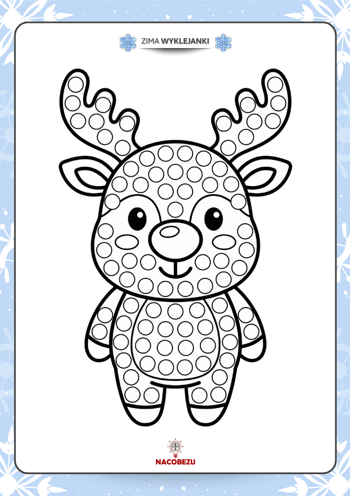 Wyklejanki zimowe do druku