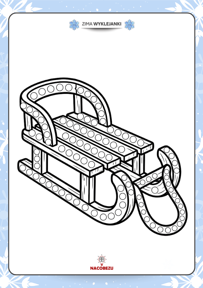 Wyklejanki zimowe do druku