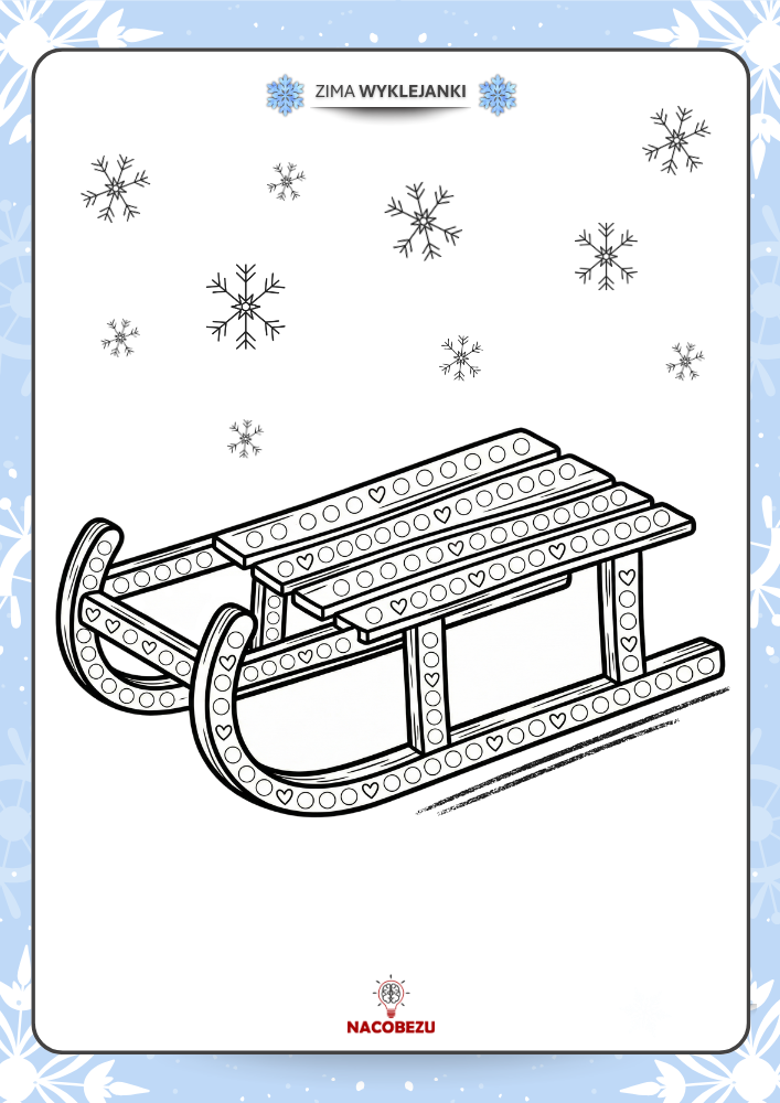 Wyklejanki zimowe do druku