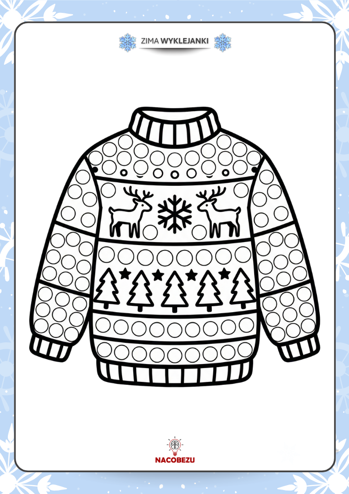 Wyklejanki zimowe do druku