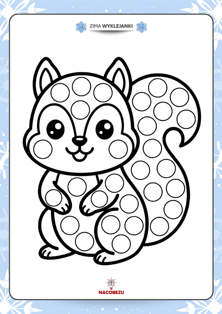 Wyklejanki zimowe do druku