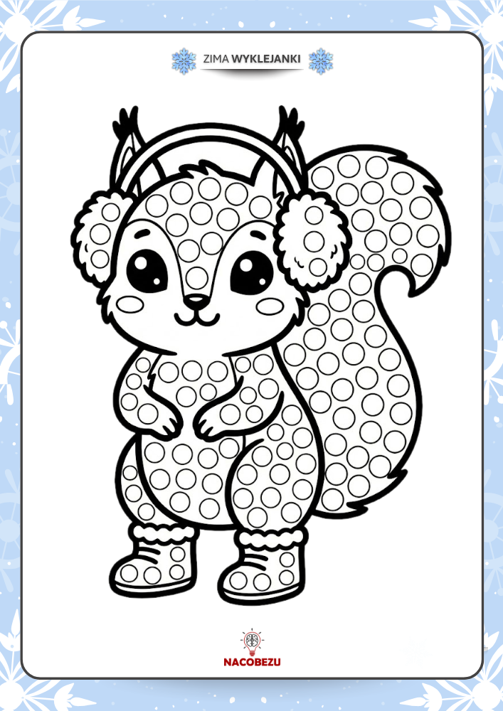 Wyklejanki zimowe do druku