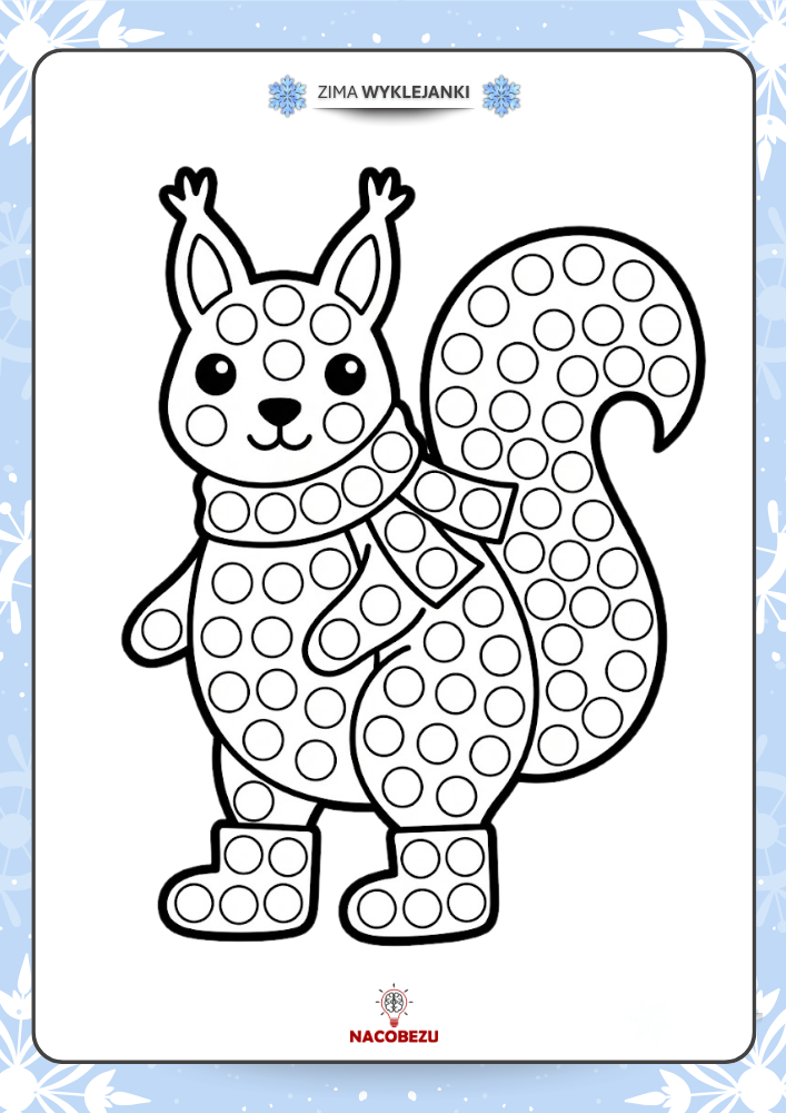 Wyklejanki zimowe do druku