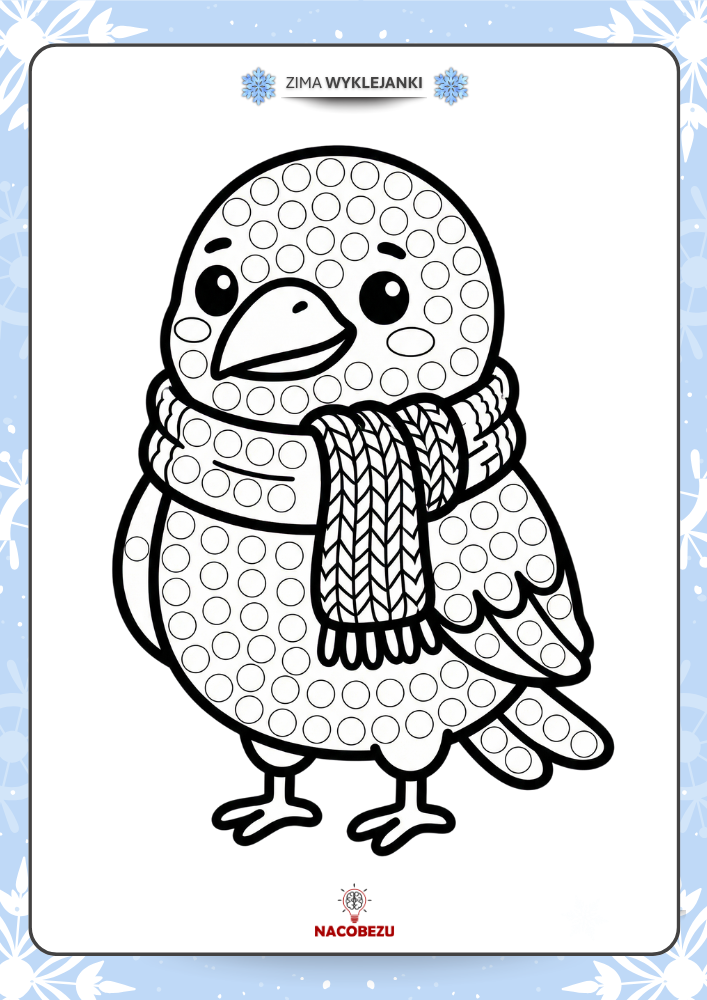 Wyklejanki zimowe do druku