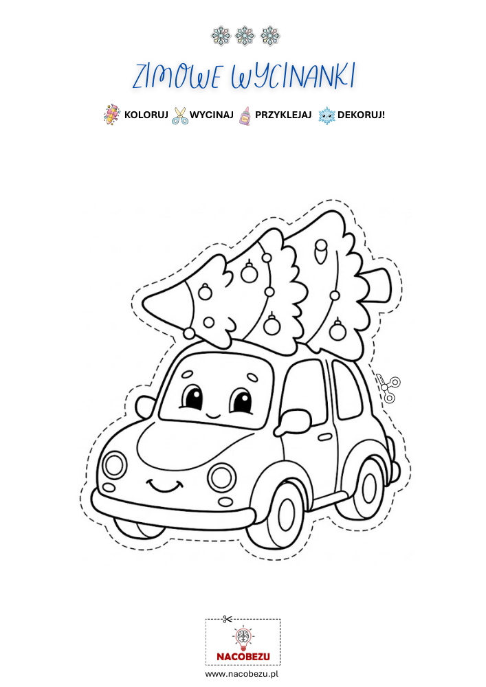 zimowe wycinanki do druku