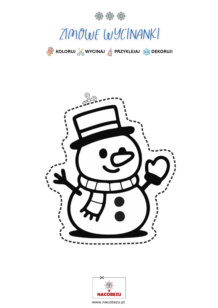 zimowe wycinanki do druku