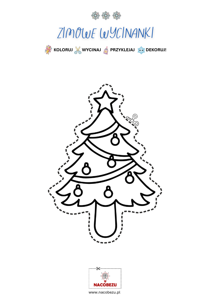zimowe wycinanki do druku