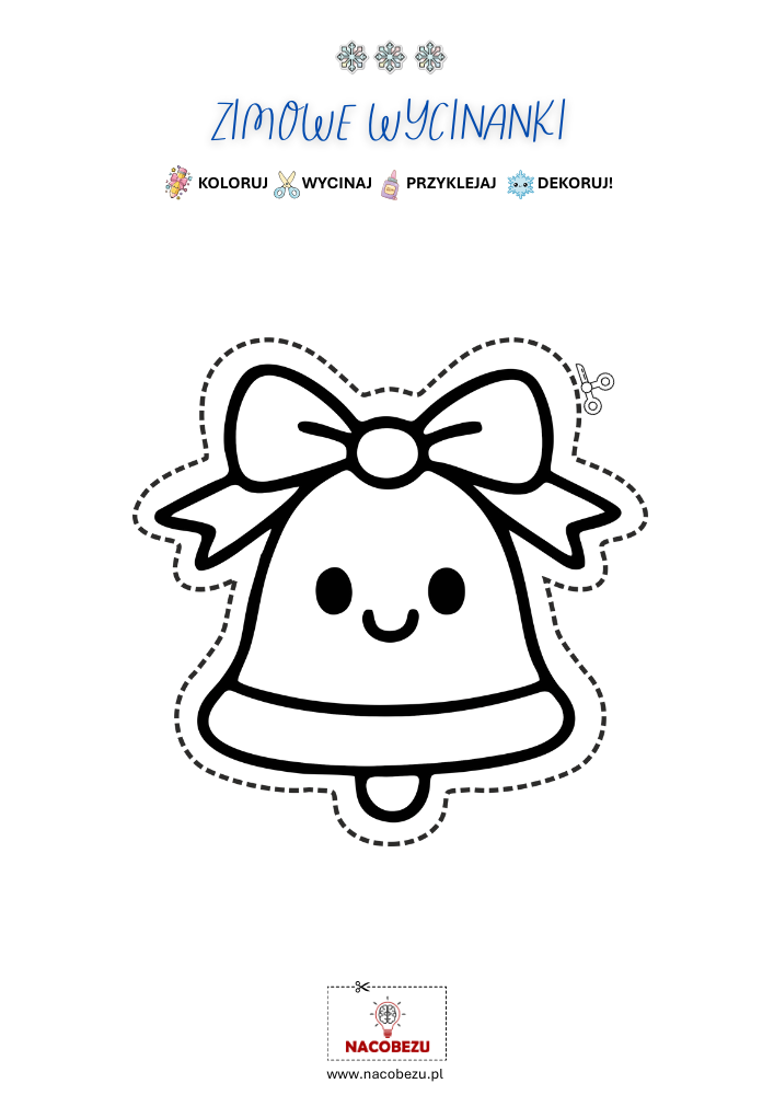 zimowe wycinanki do druku