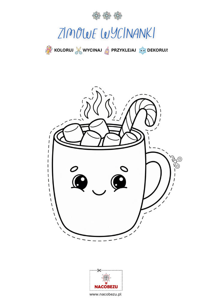 zimowe wycinanki do druku