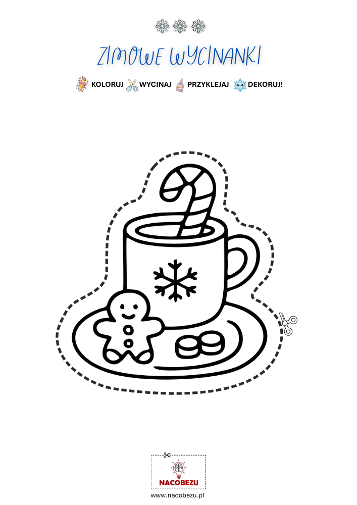 zimowe wycinanki do druku