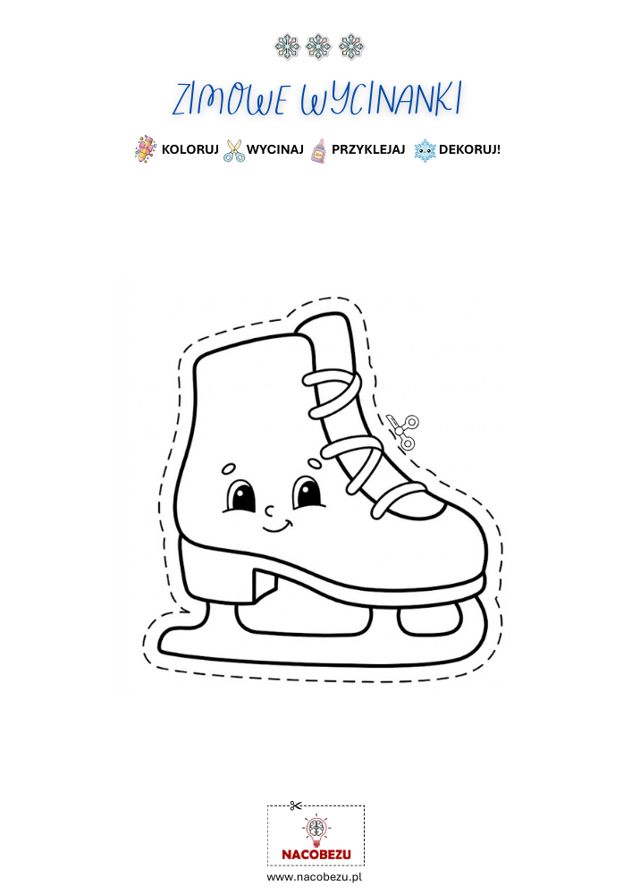 zimowe wycinanki do druku