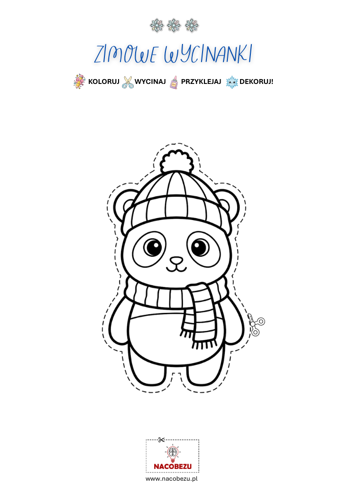 zimowe wycinanki do druku