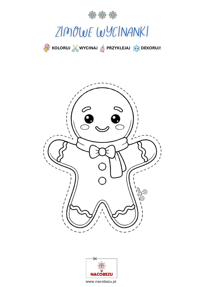 zimowe wycinanki do druku