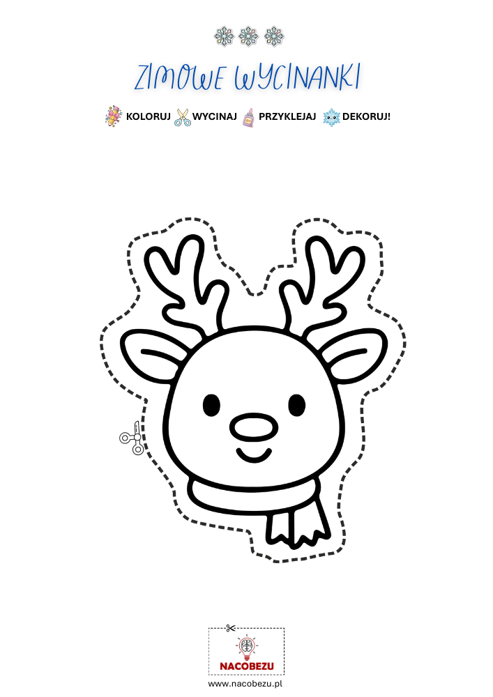 zimowe wycinanki do druku