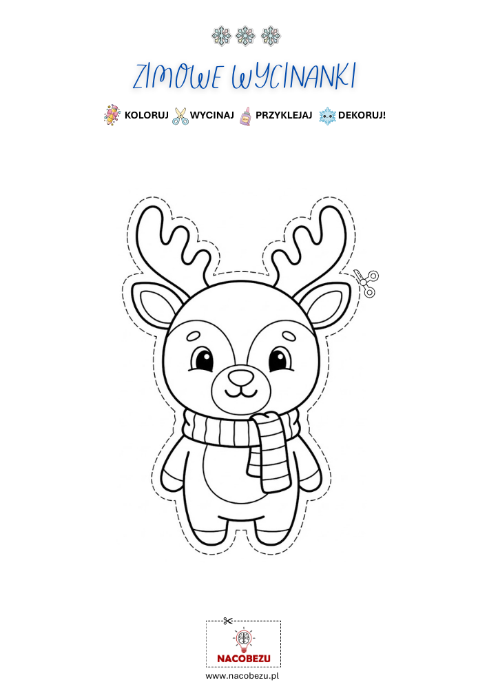zimowe wycinanki do druku